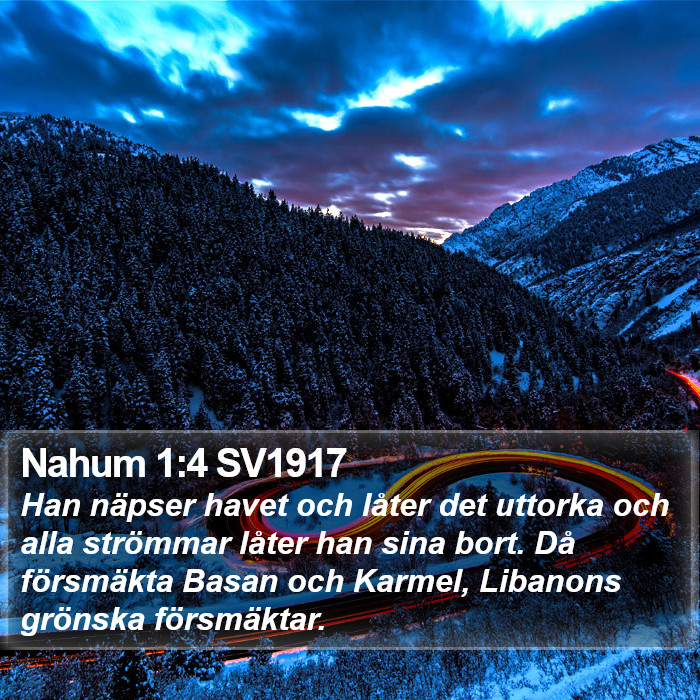 Nahum 1:4 SV1917 Bible Study