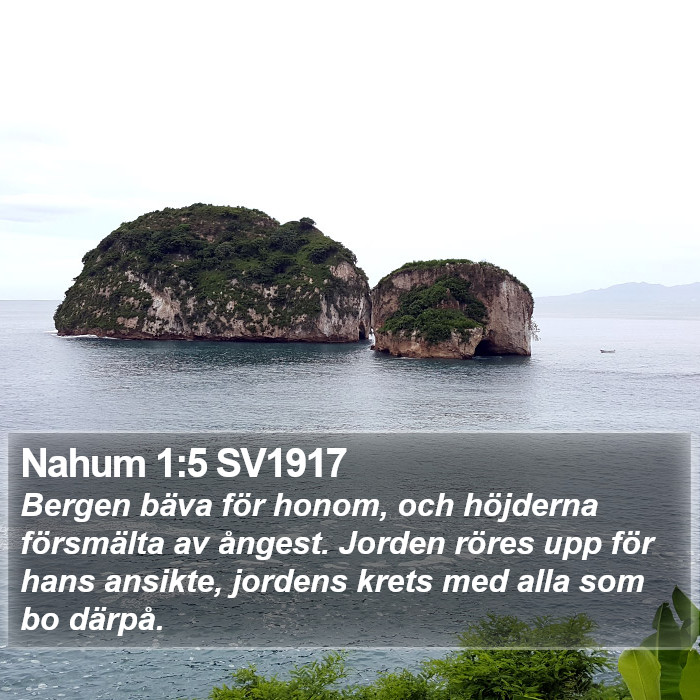 Nahum 1:5 SV1917 Bible Study