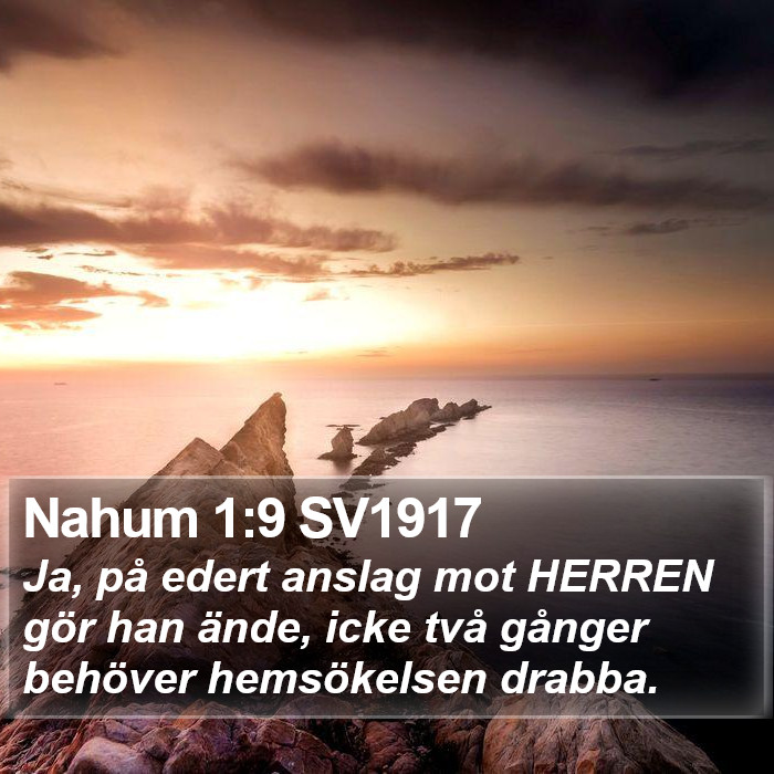 Nahum 1:9 SV1917 Bible Study