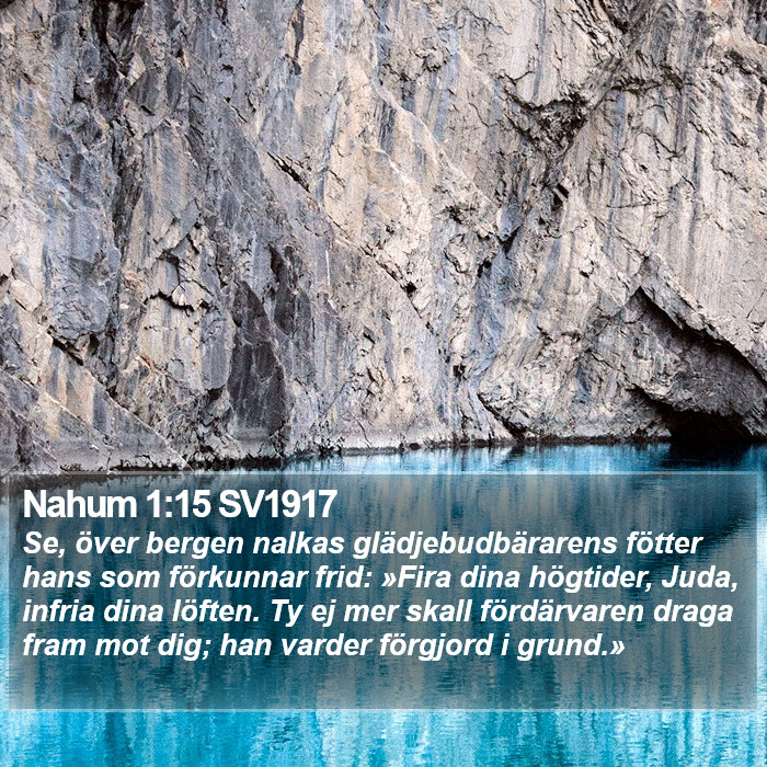 Nahum 1:15 SV1917 Bible Study