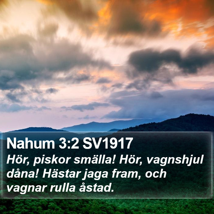 Nahum 3:2 SV1917 Bible Study