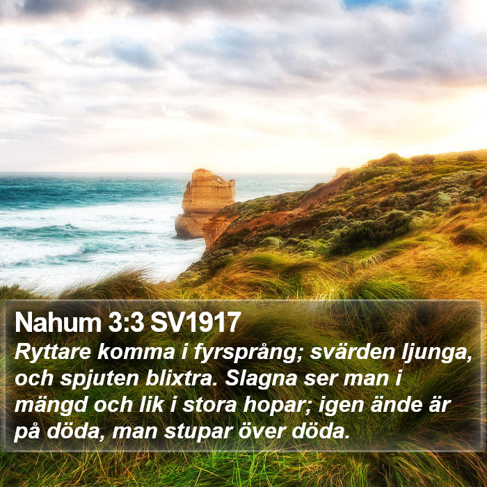 Nahum 3:3 SV1917 Bible Study