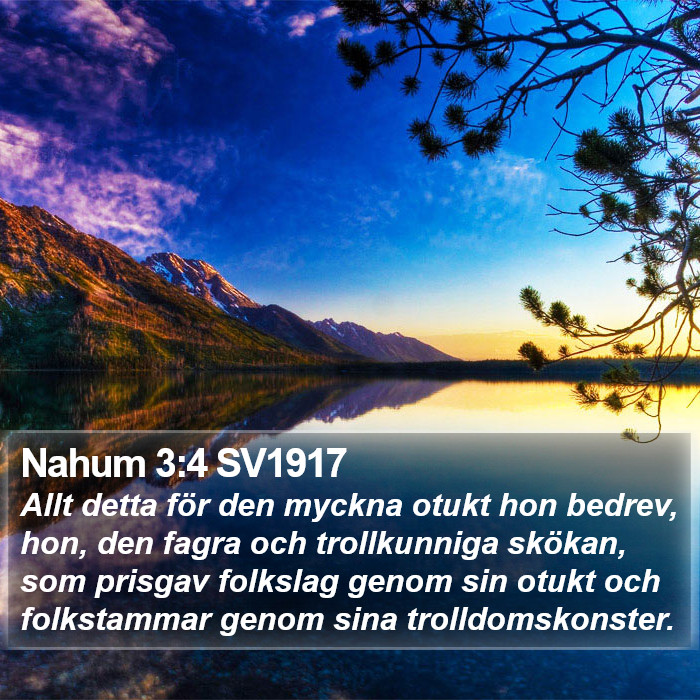 Nahum 3:4 SV1917 Bible Study