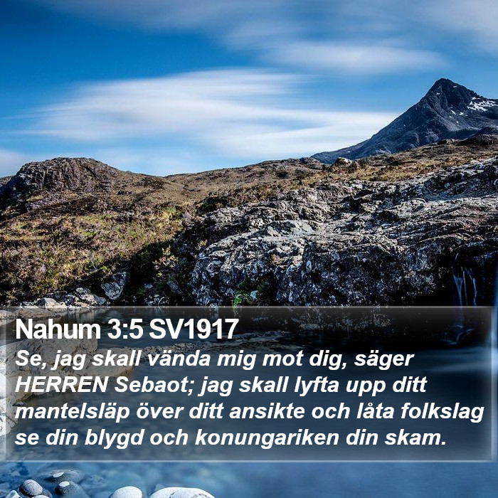 Nahum 3:5 SV1917 Bible Study