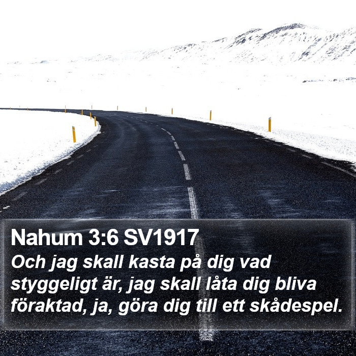 Nahum 3:6 SV1917 Bible Study