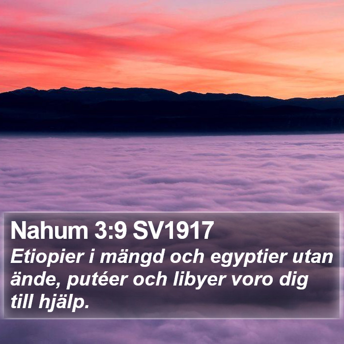 Nahum 3:9 SV1917 Bible Study