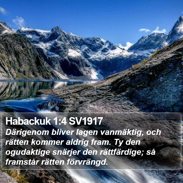 Habackuk 1:4 SV1917 Bible Study