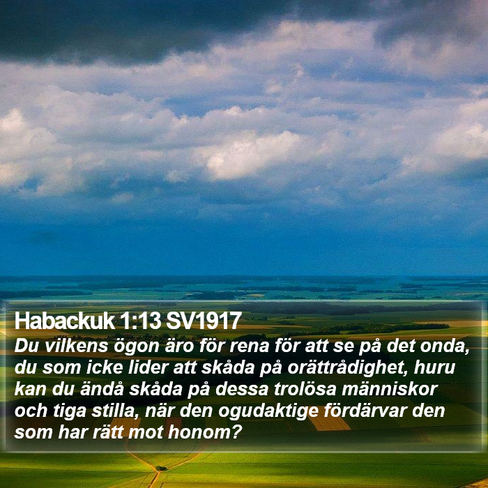 Habackuk 1:13 SV1917 Bible Study