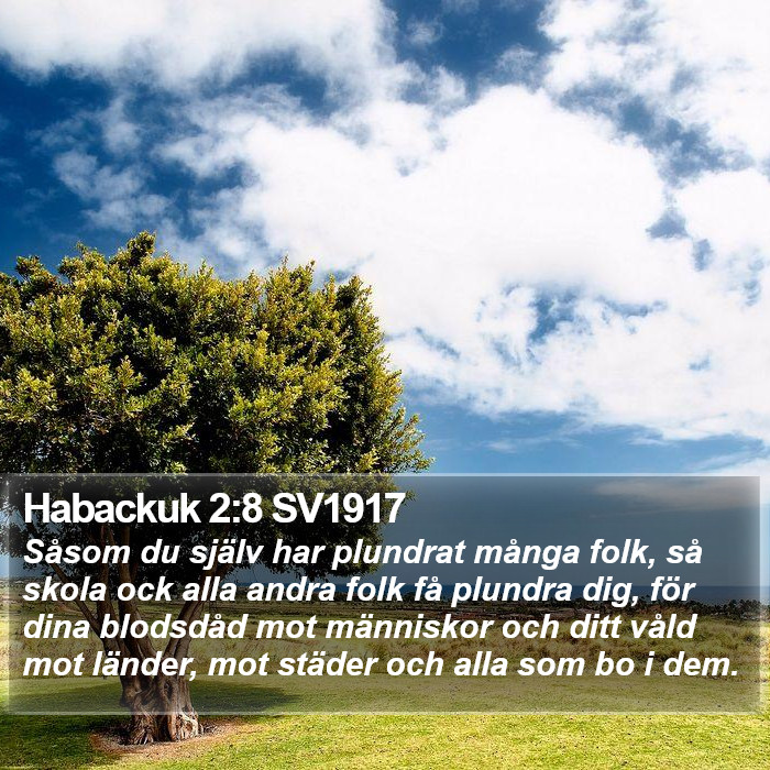 Habackuk 2:8 SV1917 Bible Study