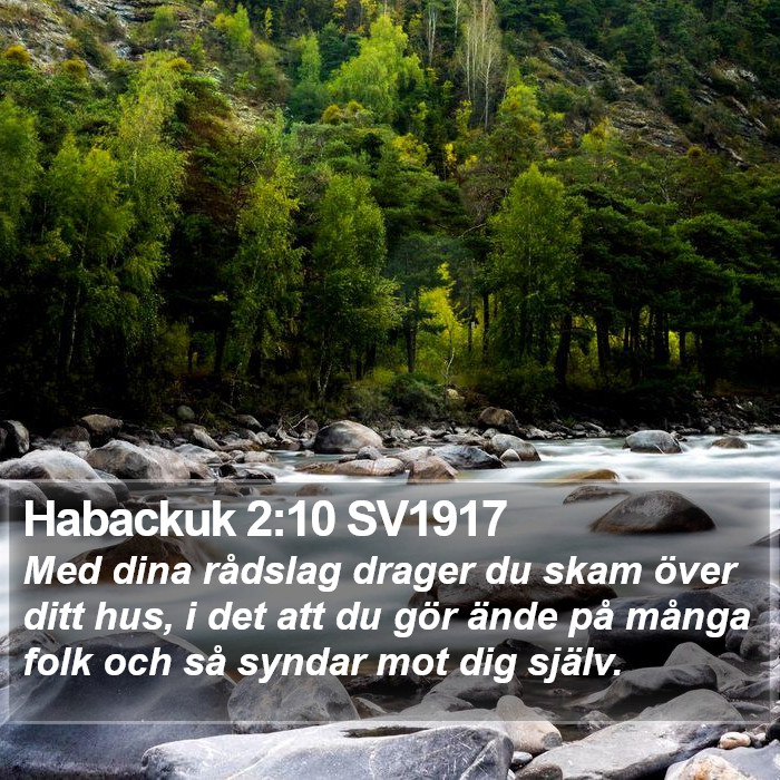 Habackuk 2:10 SV1917 Bible Study
