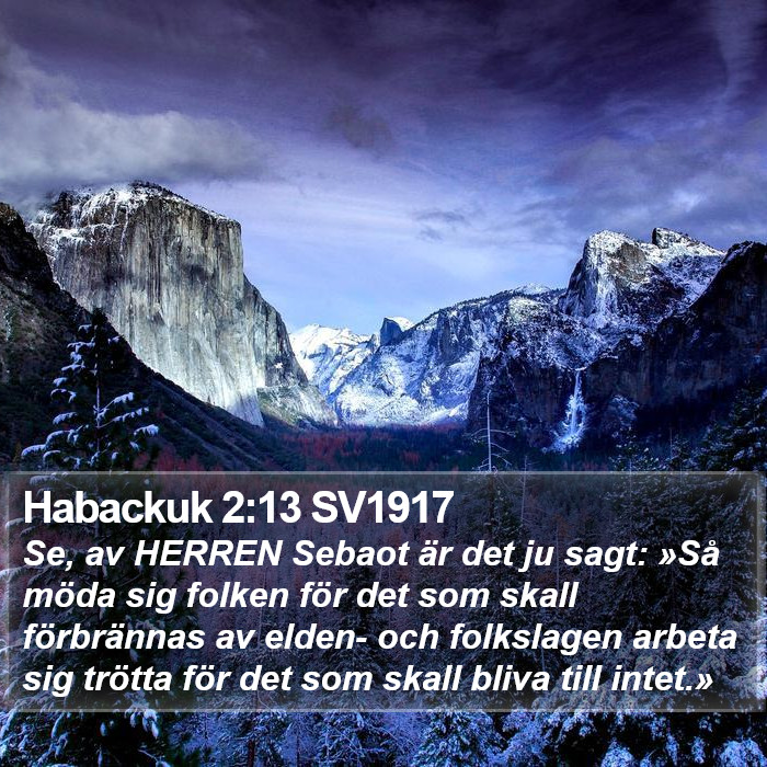 Habackuk 2:13 SV1917 Bible Study