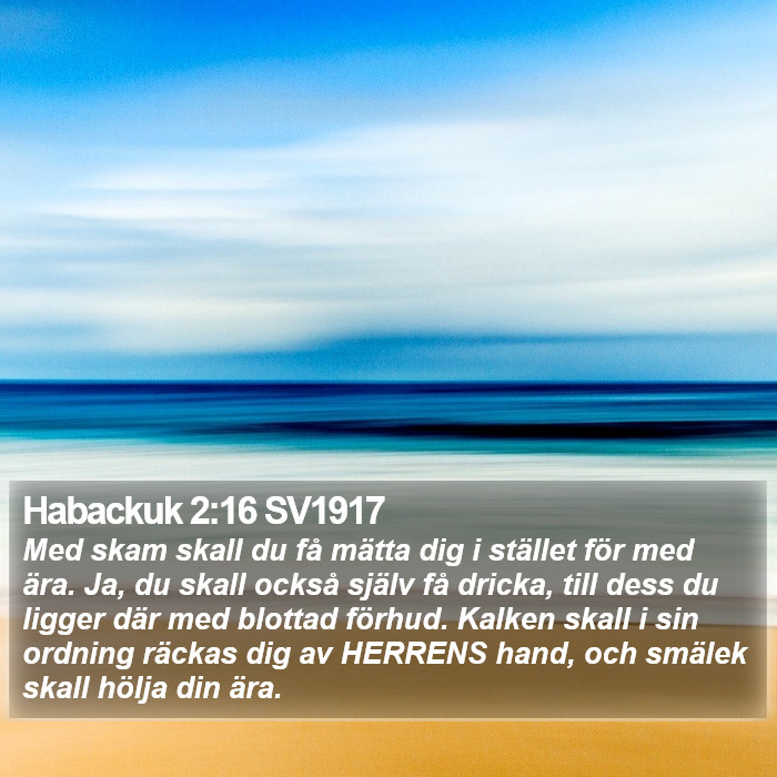 Habackuk 2:16 SV1917 Bible Study