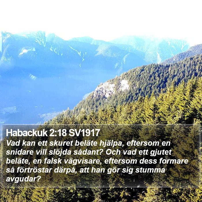 Habackuk 2:18 SV1917 Bible Study