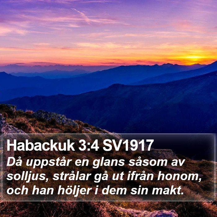 Habackuk 3:4 SV1917 Bible Study