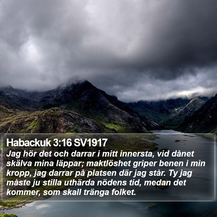 Habackuk 3:16 SV1917 Bible Study