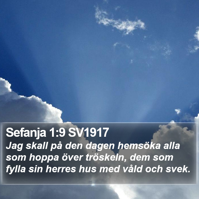 Sefanja 1:9 SV1917 Bible Study