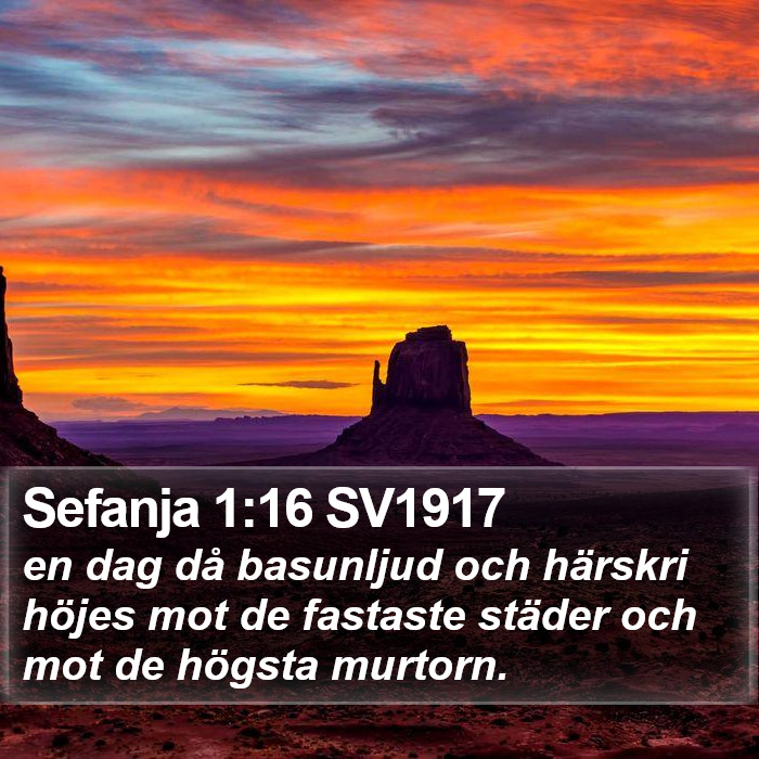 Sefanja 1:16 SV1917 Bible Study