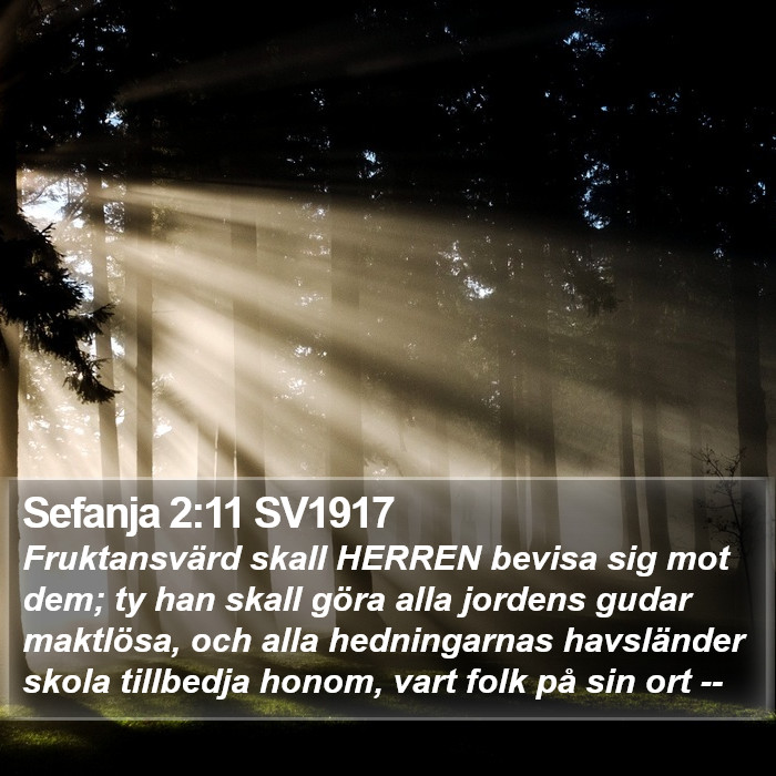 Sefanja 2:11 SV1917 Bible Study