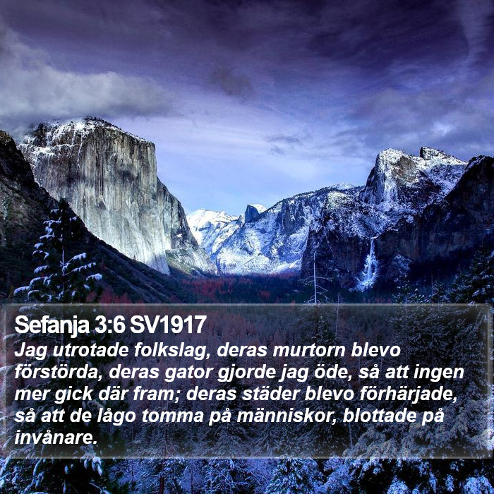 Sefanja 3:6 SV1917 Bible Study