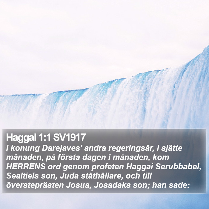 Haggai 1:1 SV1917 Bible Study