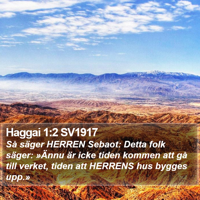 Haggai 1:2 SV1917 Bible Study