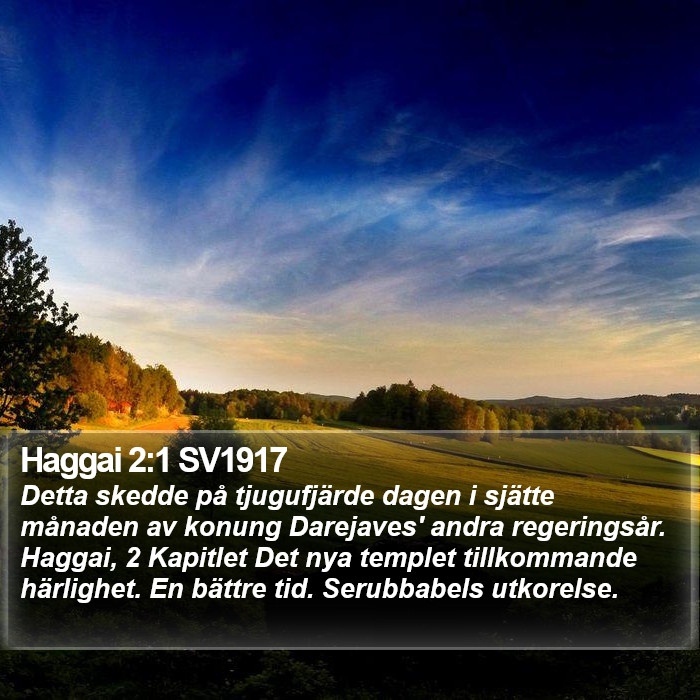 Haggai 2:1 SV1917 Bible Study