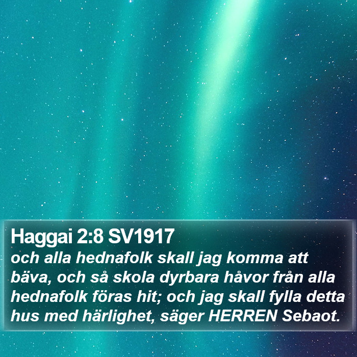 Haggai 2:8 SV1917 Bible Study