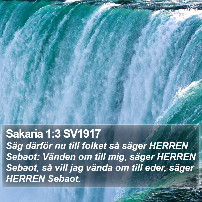 Sakaria 1:3 SV1917 Bible Study