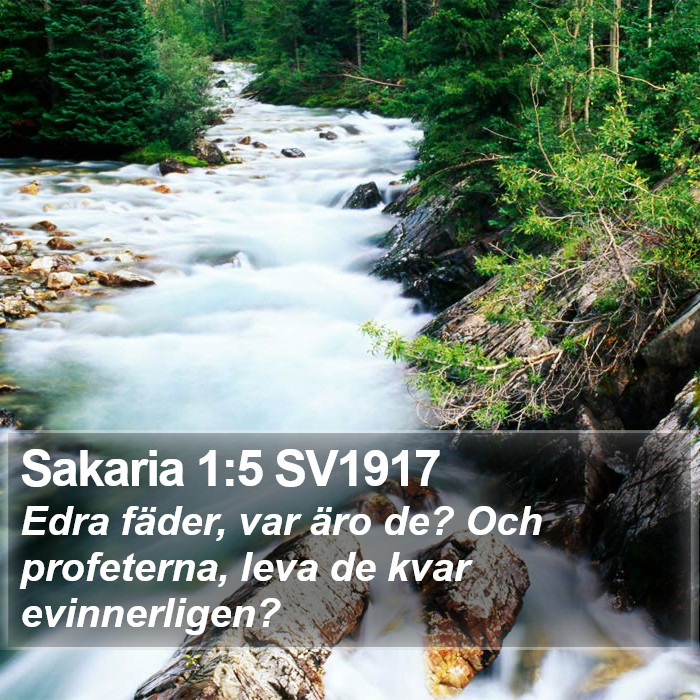 Sakaria 1:5 SV1917 Bible Study