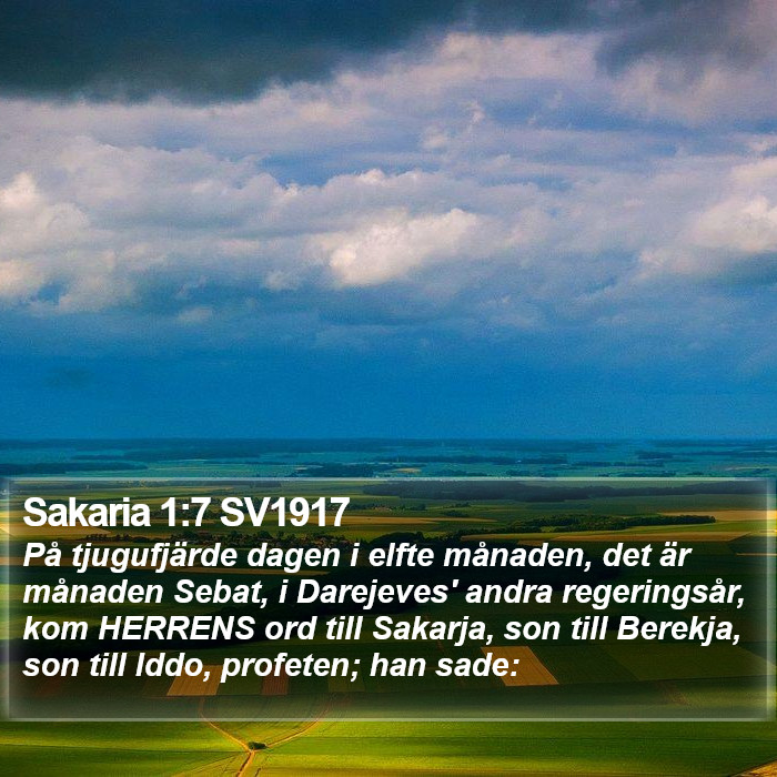 Sakaria 1:7 SV1917 Bible Study