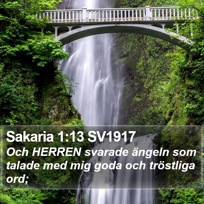 Sakaria 1:13 SV1917 Bible Study