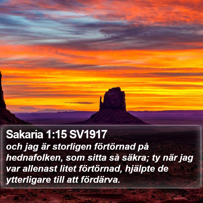 Sakaria 1:15 SV1917 Bible Study