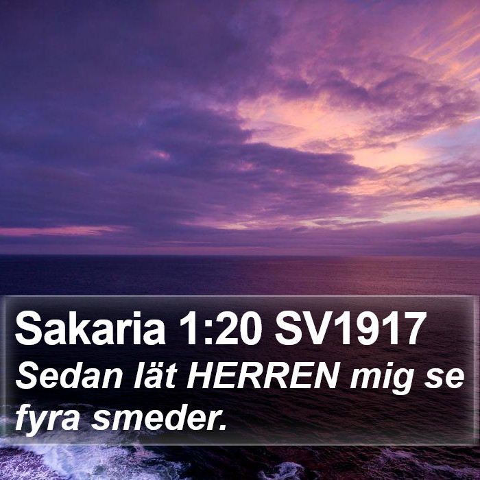 Sakaria 1:20 SV1917 Bible Study