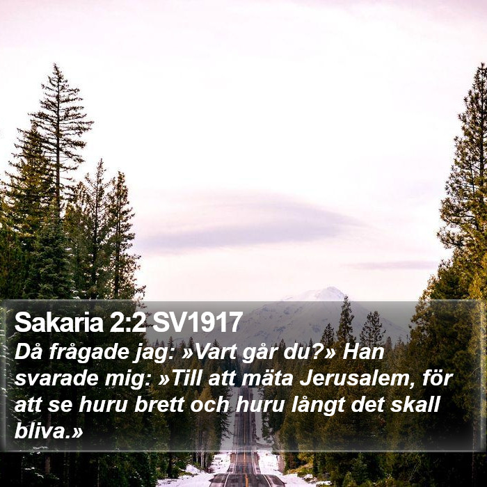 Sakaria 2:2 SV1917 Bible Study