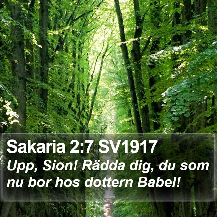 Sakaria 2:7 SV1917 Bible Study