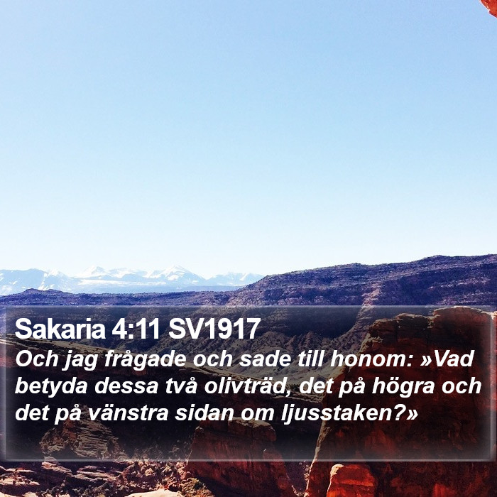 Sakaria 4:11 SV1917 Bible Study