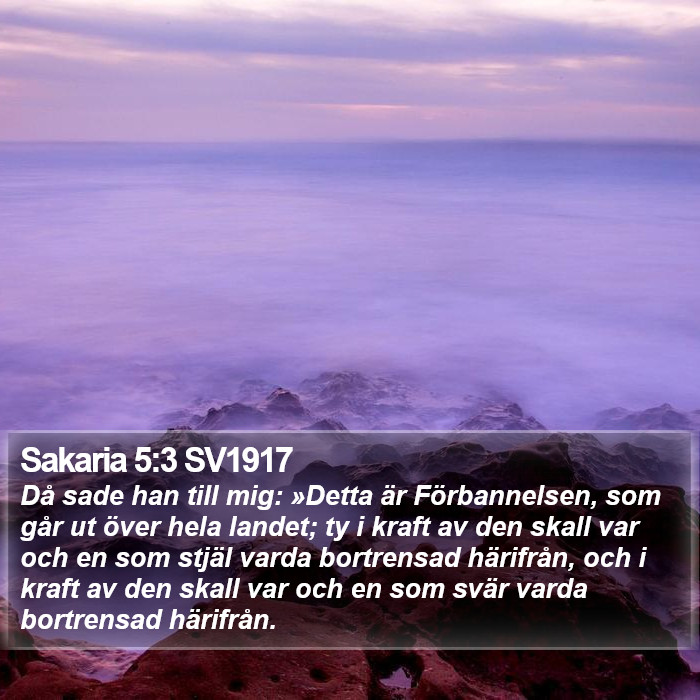 Sakaria 5:3 SV1917 Bible Study