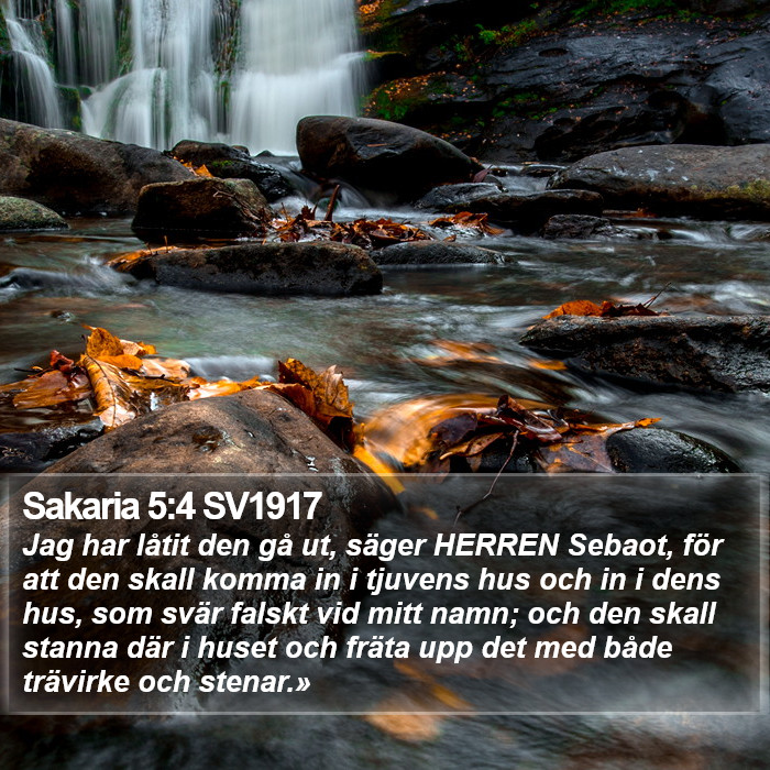 Sakaria 5:4 SV1917 Bible Study