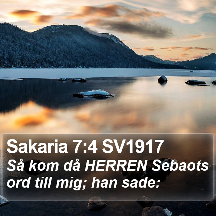 Sakaria 7:4 SV1917 Bible Study