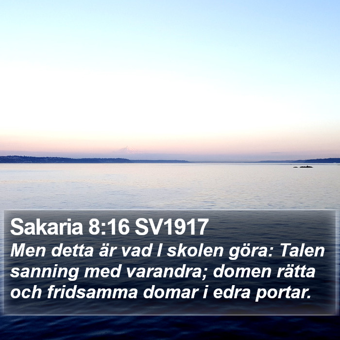 Sakaria 8:16 SV1917 Bible Study