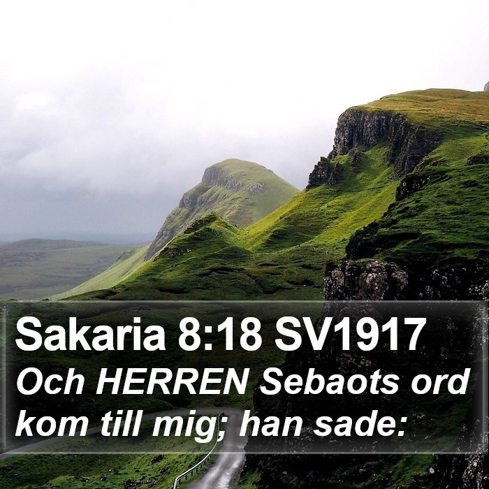 Sakaria 8:18 SV1917 Bible Study