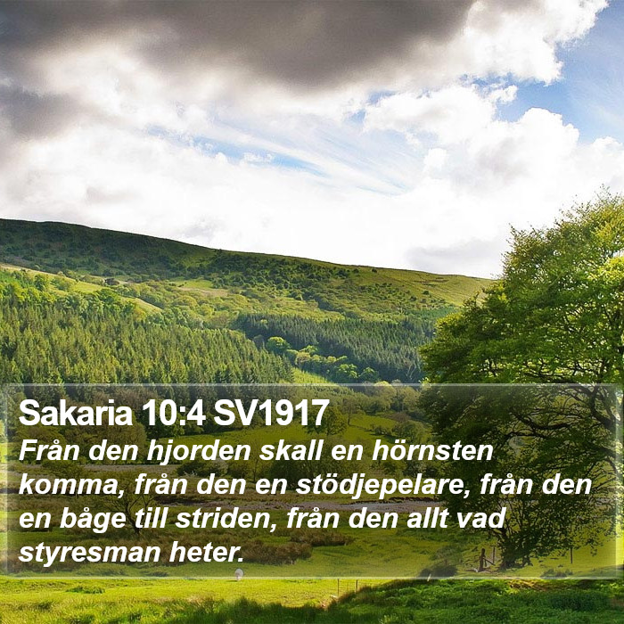 Sakaria 10:4 SV1917 Bible Study