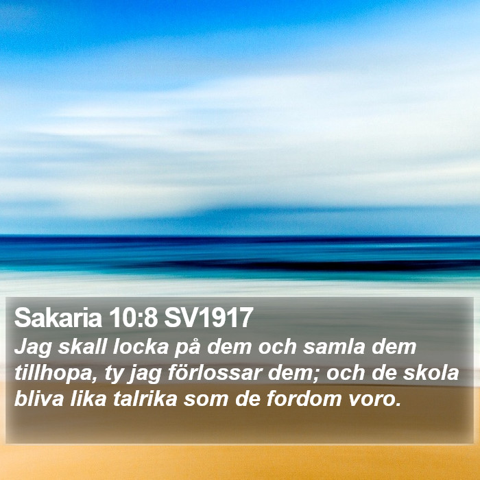 Sakaria 10:8 SV1917 Bible Study