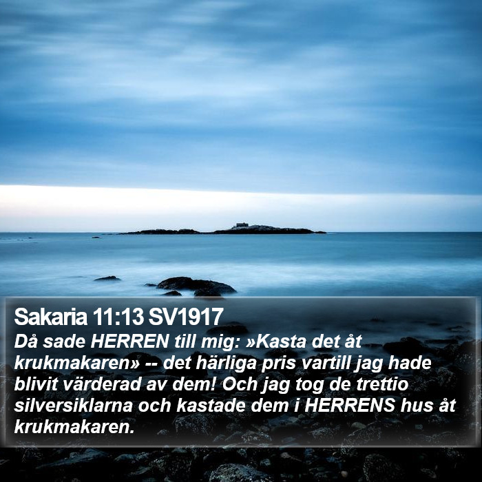 Sakaria 11:13 SV1917 Bible Study