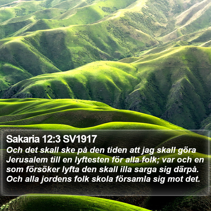 Sakaria 12:3 SV1917 Bible Study