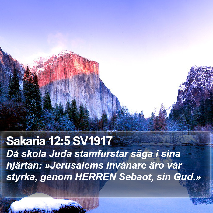 Sakaria 12:5 SV1917 Bible Study