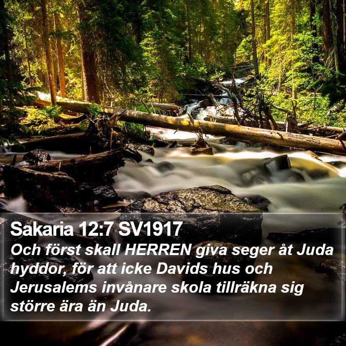 Sakaria 12:7 SV1917 Bible Study