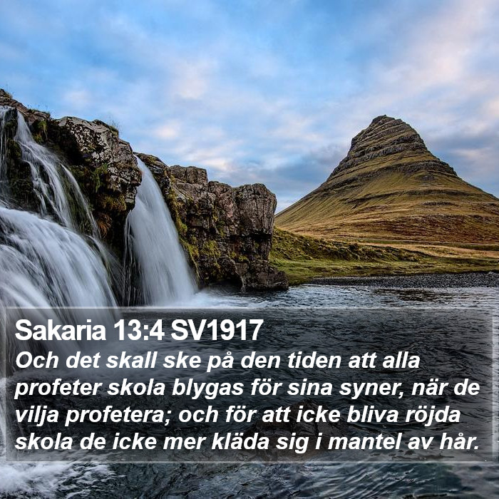 Sakaria 13:4 SV1917 Bible Study