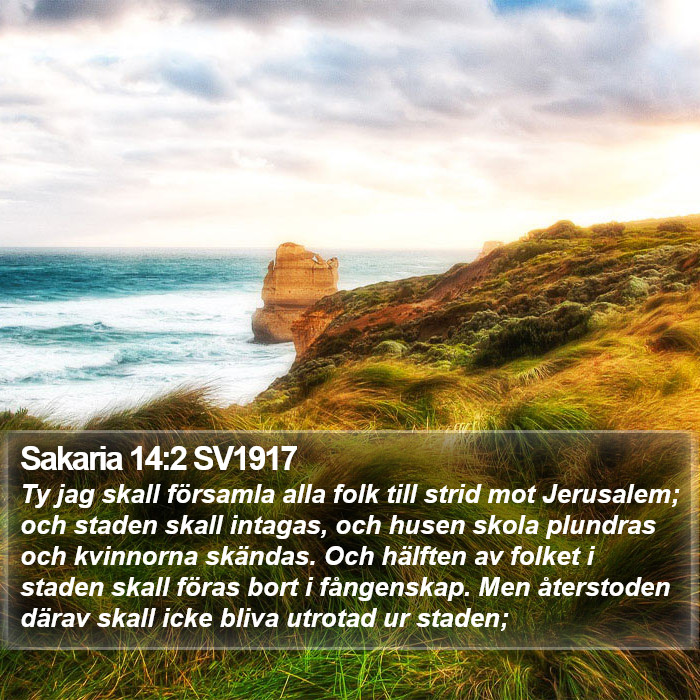 Sakaria 14:2 SV1917 Bible Study