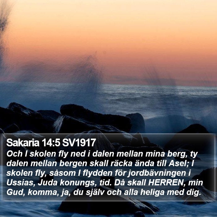 Sakaria 14:5 SV1917 Bible Study